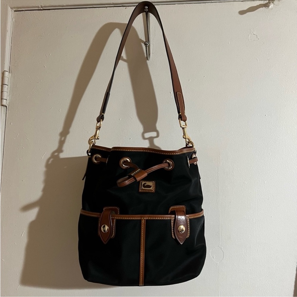 Dooney & Bourke Wayfarer Large Drawstring Nylon Bucket Bag - Picture 2 of 14